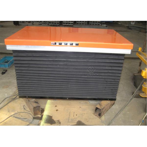 Table élévatrice stationnaire de ciseaux simples mobiles 150kg 500kg 2000 livres avec des couvertures de soufflets de sécurité