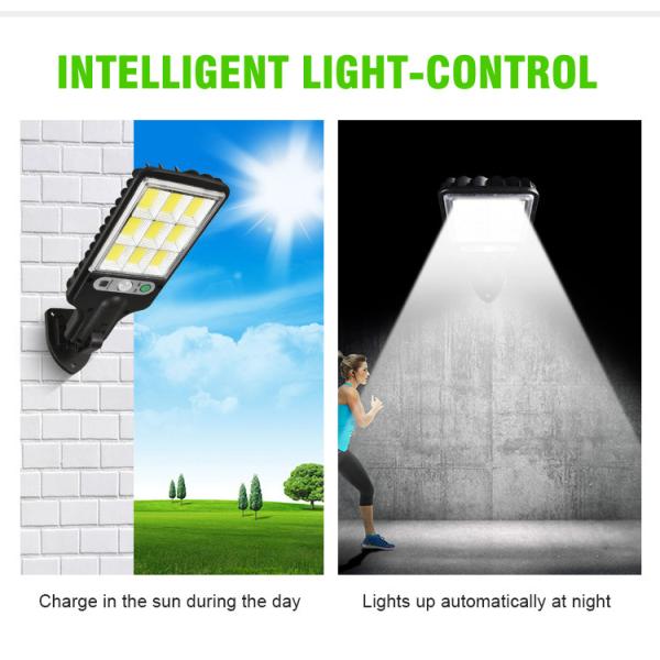 Solar Garden Light High Lumen Sensor Security Wall Street Lamp for Outdoor Lighting