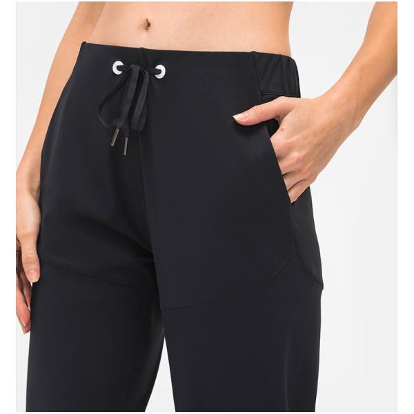 Womens Stretch Workout Pocket Yoga Pants Straight Beam Foot