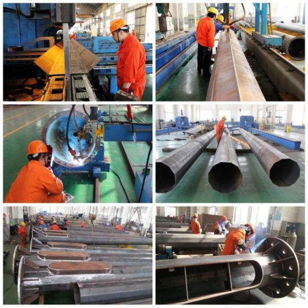 70ft напечатанное стальной трубчатый поляка 69kv сплющили гальванизированную линию передачи энергии