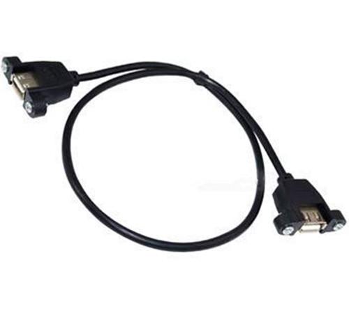 50cm 0.5m USB 2.0 A female to female jack socket panel mount extension cable