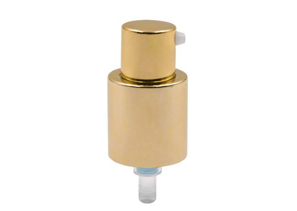 Gold Plastic Treatment Pump Non Spill Cosmetic Pump Dispenser