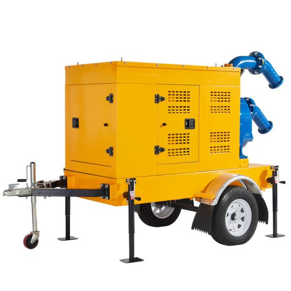 Trailer Sewage Pump Silent Self Priming Water Pump Set Multi-Port Valve Trash Water Pump