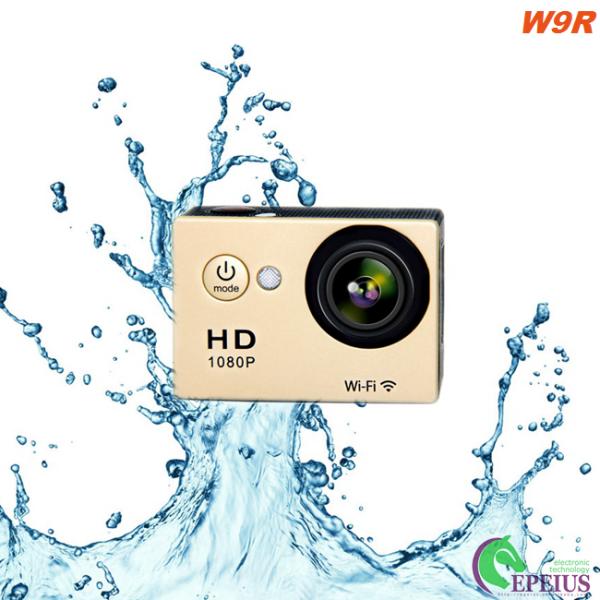 Outdoor Waterproof Sports Action Camera W9R 1080P , HD Motorcycle Action Camera
