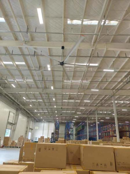 2mm 厚さ 刃 7.3m 直径 HVLS 配送センター用の天井扇風機