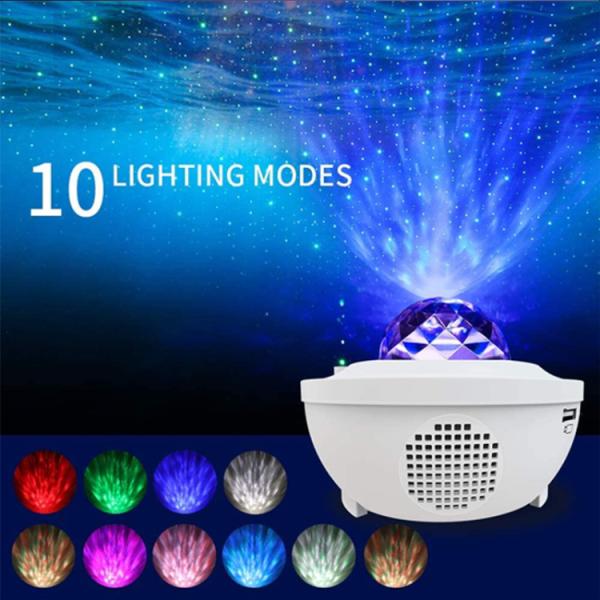 2 AAA Ocean Wave Projector Lamp Dimmable 50000hrs With remote control