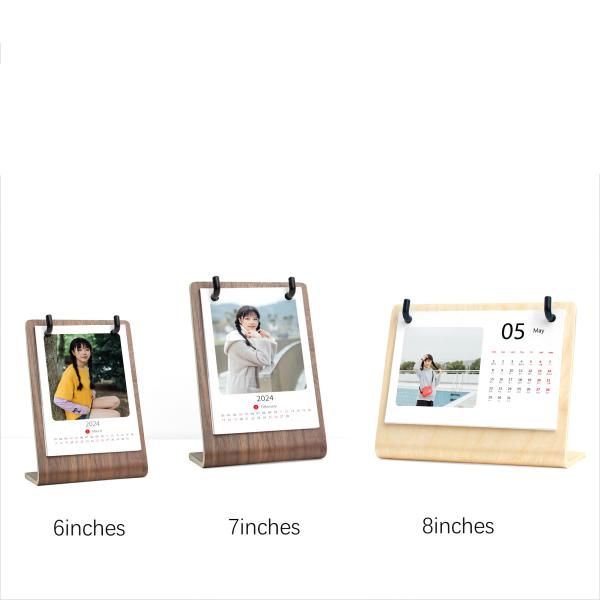 Desk Wooden Calendar Stand 6inch 7inch 8inch  Calendar Wood Stand