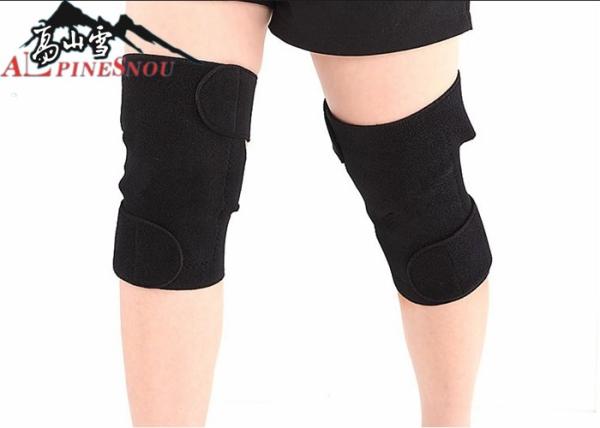 Garde de jambe chaude noire de chauffage d'articulation du genou de protection de genou de chauffage d'individu pour les hommes et des femmes