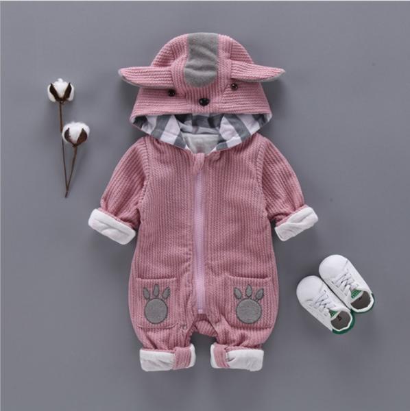 Funky Cute Newborn Baby Clothes Animals Pattern Winter Rompers For Baby Girl