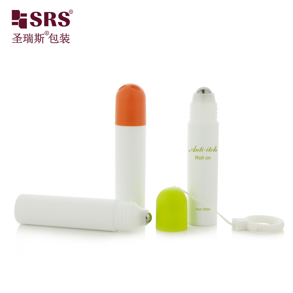 Wholesale 20ml Empty Plastic Roll‑on Vial Round Cover Steel Ball Bottle For Fabric Stain Remover Liquid