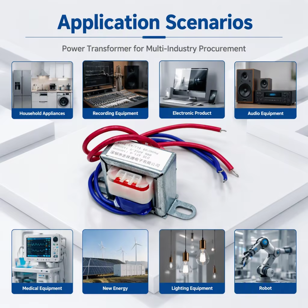 EI28 Series Low Frequency Power Transformer AC 220V to AC 15V Single Phase for Appliance Use