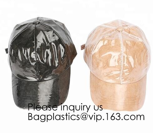 New Design Custom Tyvek&Pvc Hat/Adjustable Clear Pvc Baseball Cap/Washable Tyvek Paper Hat, bagease, bagplastics, pak