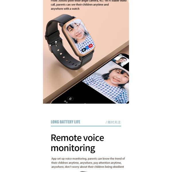 4g GPS Bluetooth Calling Smartwatch 500mah Sos Voice Monitoring IPS Magnetic