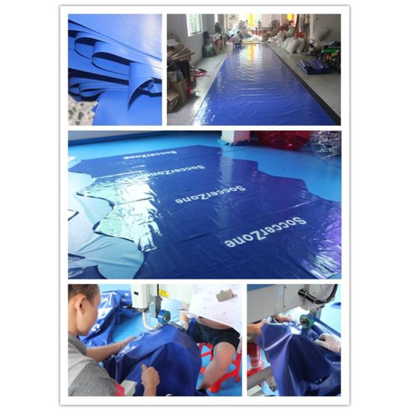 Customized 24m x 18m Inflatable Football Field / Soccer Field For Bubble Ball