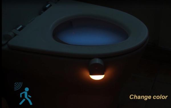 50mm Battery Operated Night Lights 5m Motion Sensor Bathroom Night Light
