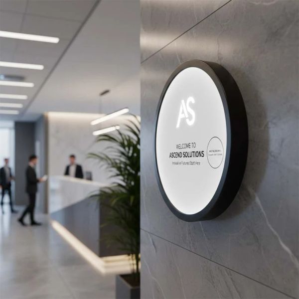 Round Digital Signage Screen with Touch Option and CMS System for Interactive Retail Advertising