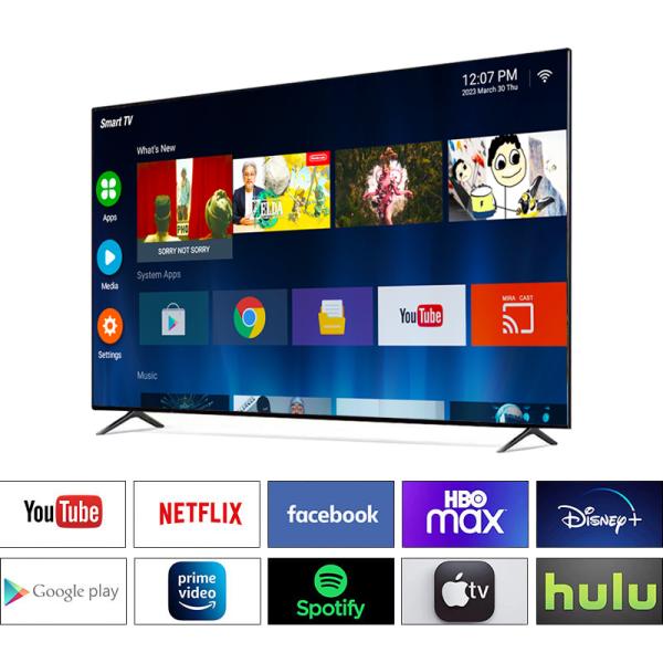 WiFiとBluetooth搭載のホームLEDスマートテレビ 42 55 65 75インチ Android TV