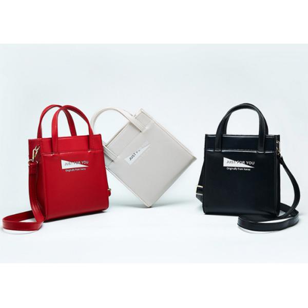 Crazy Horse Vintage Pu Leather Tote Bag 19 * 18 * 6cm With Long Shoulder Strap