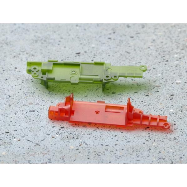 OEM / ODM ： Cold Runner Injection Molding & Transparent Glasses Middle Bracket 1*2 No.23058-B
