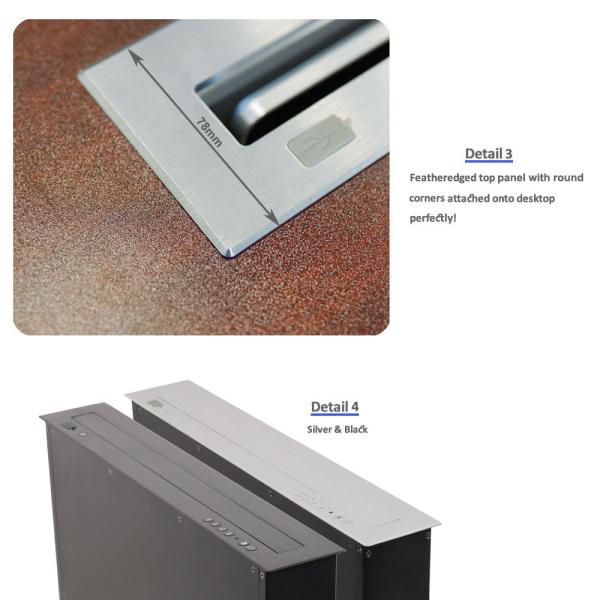 Brushed Aluminum Motorized Retractable Monitor For Video Conference Room