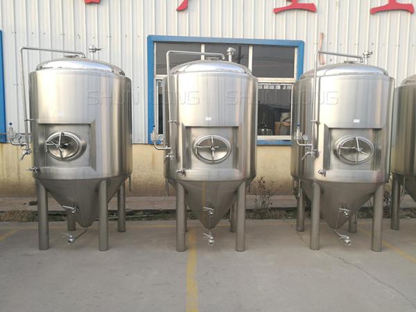 5000l Beer Fermentation Tanks Side Manway Bunging Valve Glycol Jacket