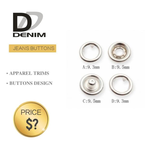 Silver Open Prong Fastener • Snap Button • Metal Snaps • No  Snaps • Gripper 4 Parts