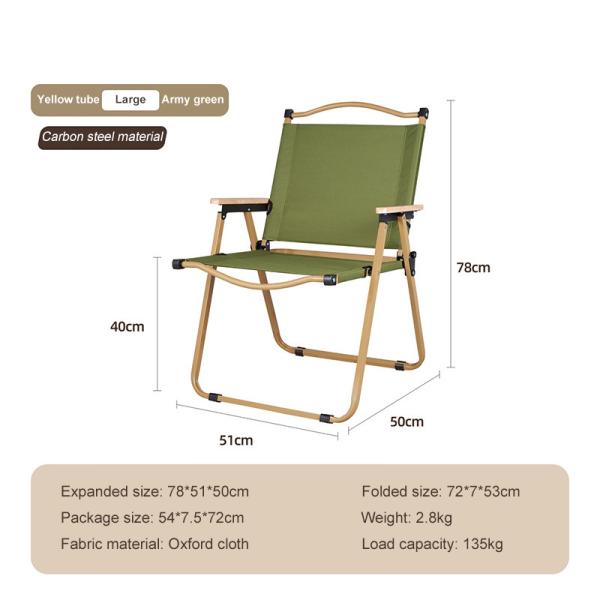 Collapsible Oxford Metal Lightweight Folding Camping Stool For Outdoor Adventures