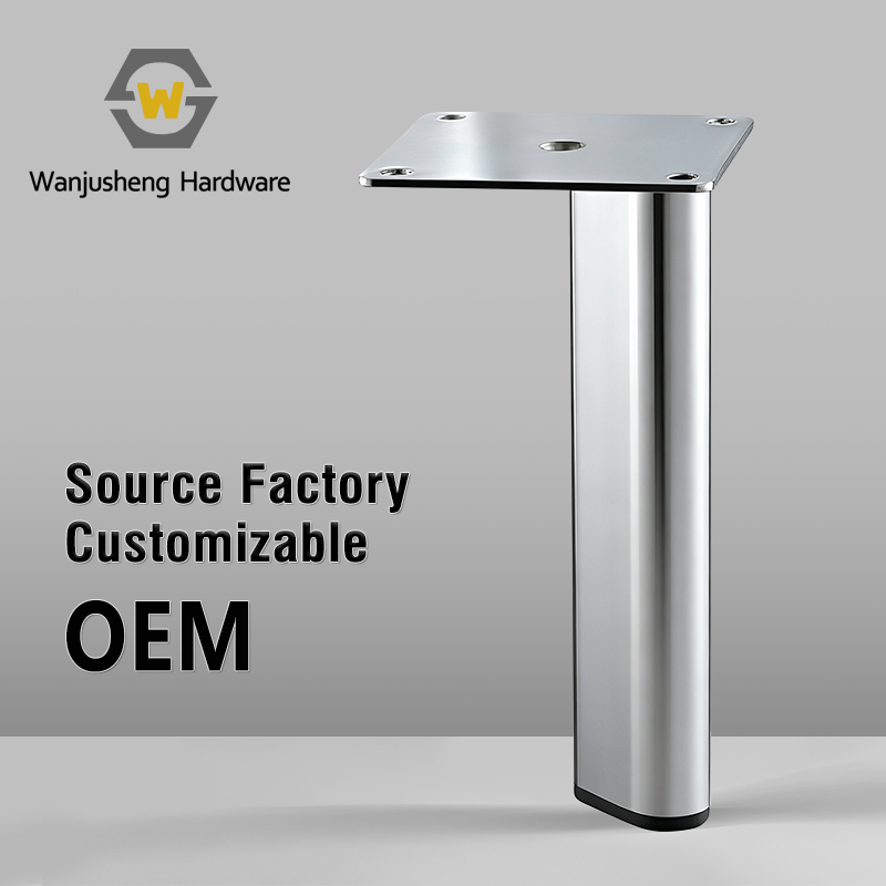 Heavy-Duty Iron Oval Tubular Furniture Legs Metal Support Feet for Sofas & Coffee Tables Hardware Accessories