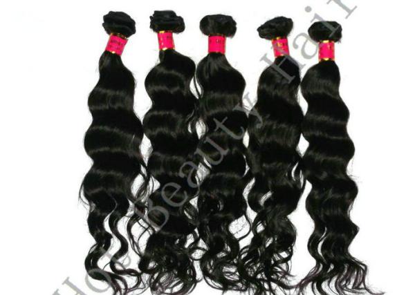 Curly Virgin Brazilian Remy Human Hair Extensions Natural Brown Color