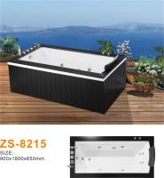 Bañera de hidromasaje independiente de acrílico elegante para baño con sistema de control multifuncional
