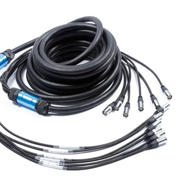 Fan to Fan Ethercon RJ45 Tactical Ethernet 4CH Audio Multicore Network Cable Extender Winding Drum Compatible with WiFi 4G 3G