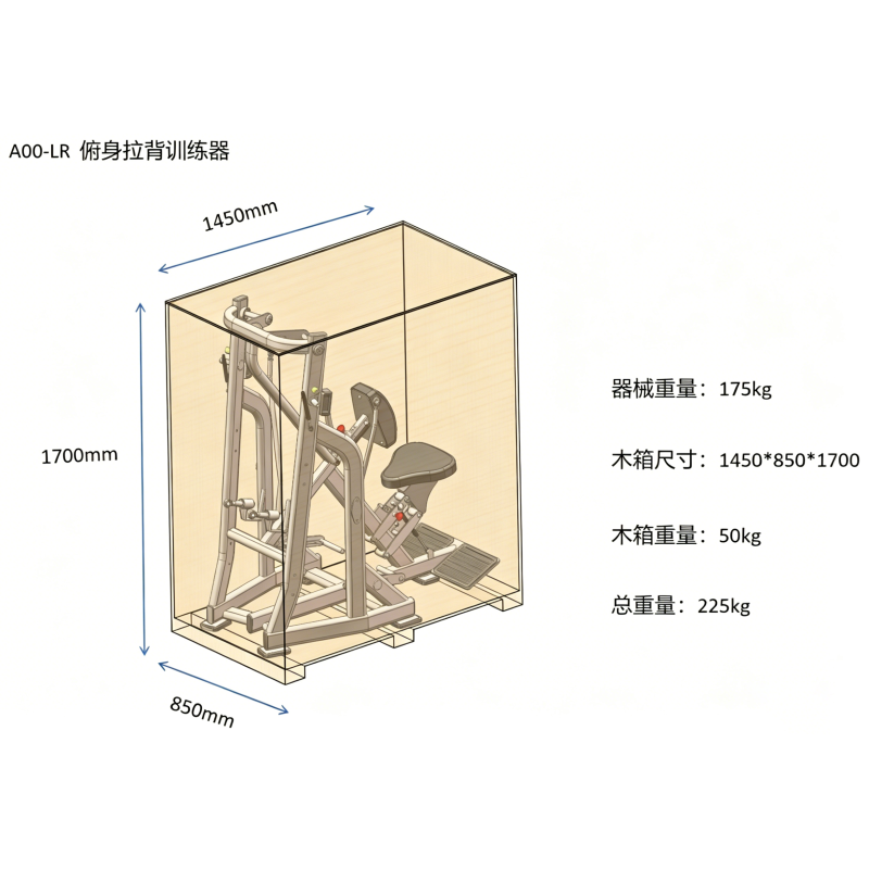 Commercial Heavy Duty Steel Plate Loaded Chest Supported Row Machine Upper Back 1400*1544*1592mm