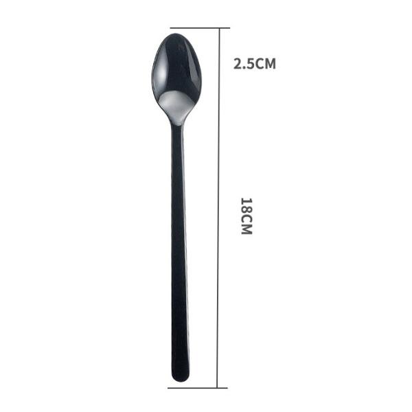 Food grade new PS long handle clear disposable plastic spoons for Ice cream milk tea