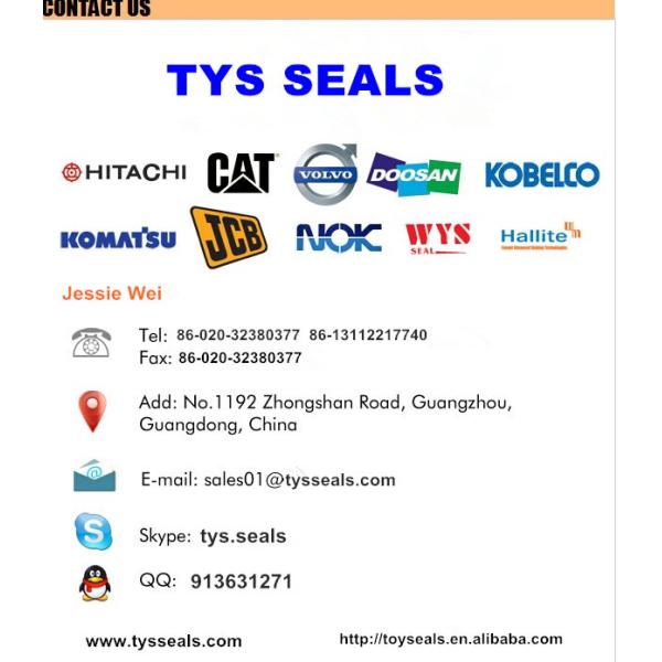 PTFE NBR POM Hydraulic Piston Seals PTFE Hydraulic Cylinder Oil Seal