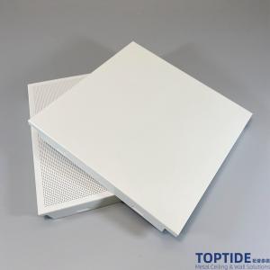 Plain / Perforated Aluminium Suspended Ceiling Boards Building Decorative Wall