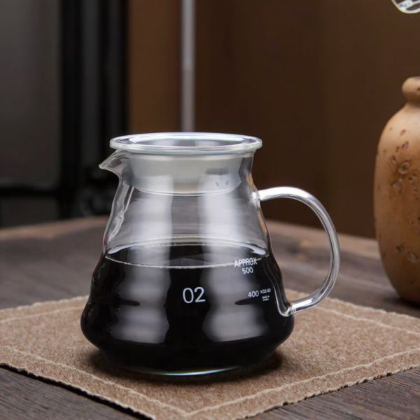 Food Grade Borosilicate Glass Coffee Press Handmade Tea Press Pot 360ml 600ml 800ml