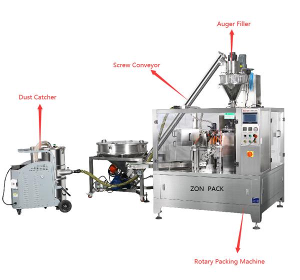 300g 500g Tea Powder Premade Bag Packing Machine 30-35Bags/Min