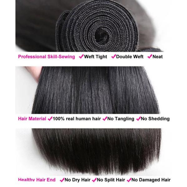 30 Inch 100 Percent Virgin Human Hair Soft Frontal Lace Closure With Bundles
