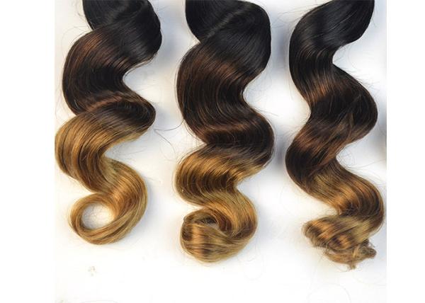 Natural Wave Virgin Peruvian Hair Extensions Three Tone 14''- 28''