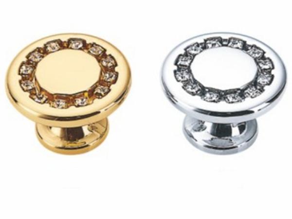 Cut Face Purple Crystal Drawer Handles And Knobs , Zinc Cupboard Knobs Glass Crystal Drawer Knobs