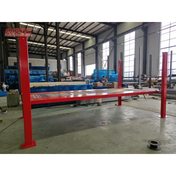 AA4C Elevador de estacionamiento de 4 postes para automóviles, sistema de almacenamiento automático para estacionamiento de vehículos para 2 coches, 2 m de altura, capacidad de 3.5T