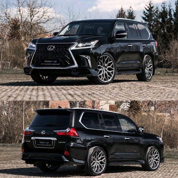 OEM Car Bumper Upgrade to 2016 TRD Model Grill Front Lip Fog Lamp Front Bumper for Lexus LX570 2008-