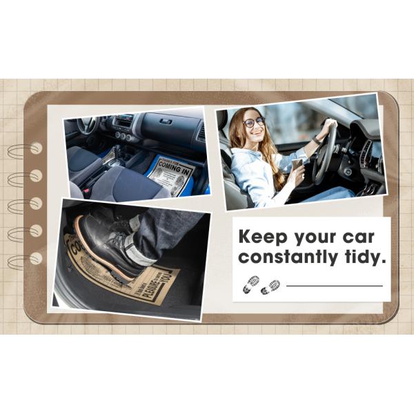 Disposable Car Paper Floor Mats Automotive Floor Mats Brown Kraft Paper Floor Mats for Cars Vehicles Printed