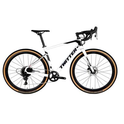 bicicleta do cascalho da fibra do carbono 700x40C