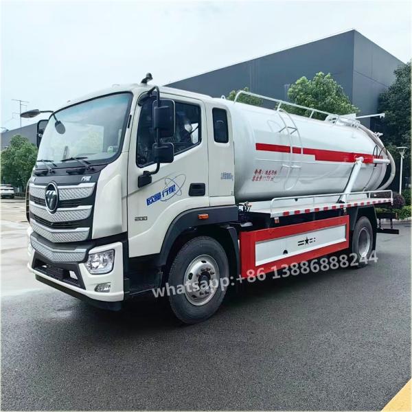 FOTON   12000 Liters     High Pressure Washer  Truck    Vacuum Truck  Sewage Suction  Truck