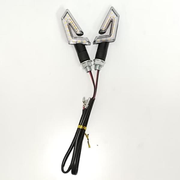 Motorcycle Universal LED Crystal With Wires Light Bulb Blinker