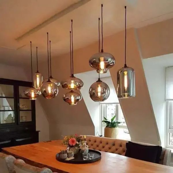 Modern Glass Chandeliers For Dining Tables Living Room Kitchen Office Coffee Hanging Lamp (WH-AP-679)