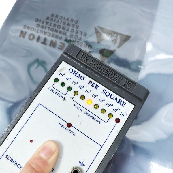 Silver Visible Anti Static Bag Shielded Organ Bag Good Anti Static Resistance Value