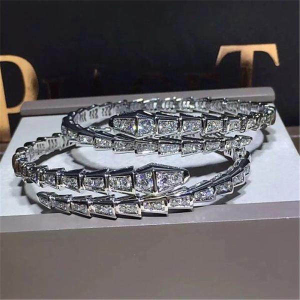 Real low price and high quality jewels diamond snake Bracelet 18k gold white gold yellow gold rose gold diamond Bracelet