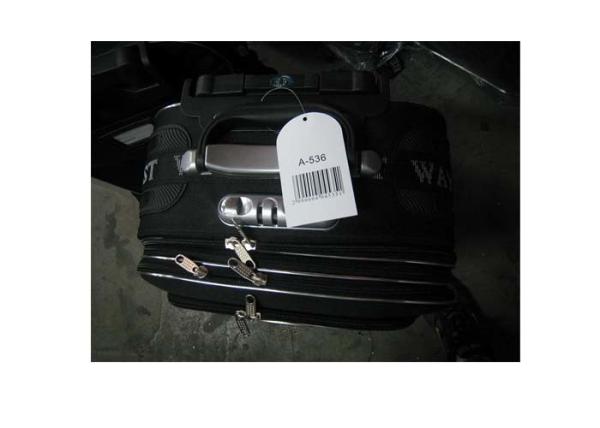Popular 8 Wheel Spinner Luggage Suitcase , 4 Pc Luggage Set With Silver Iron Trolley